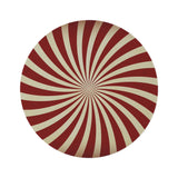 70s Sunburst Style Round Area Rug, Retro Boho Midcentury Floor Carpet