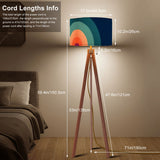 70s Retro Tripod Floor Lamp – Nordic Style Linen Shade with Smart LED & Remote