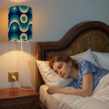 70s Retro Wall Sconces Set – Midcentury Style Linen Shade, Smart LED