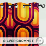 70s Retro Blackout Curtains: Midcentury Modern Thermal Panels