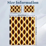 Honeycomb Pattern Microfiber Comforter Set: 70s Retro Queen Size Bedding