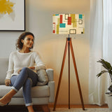 Scandi Retro Tripod Lamp – 60s Inspired Floor Light with Remote LED Control