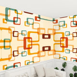 60s Retro Removable Wallpaper – Mid Century Modern Peel & Stick