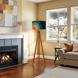 70s Retro Tripod Floor Lamp – Nordic Style Linen Shade with Smart LED & Remote