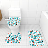 Atomic Cat Retro Midcentury Bath Rug Set | 3-Piece Vibrant 60s Decor