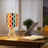 Mid Century Modern Bedside Lamp – Linen Tripod Design with Smart LED Bulb