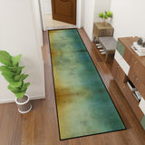 Earth Tones Obré Runner Rug – Green Brown Blue | Multi Sizes Non-Slip