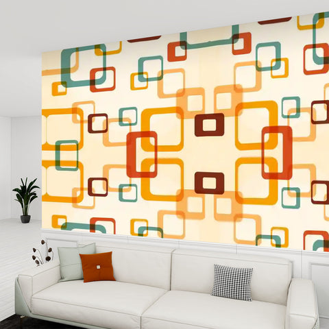 60s Retro Removable Wallpaper – Mid Century Modern Peel & Stick