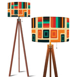 60s Retro Wooden Tripod Floor Lamp: Mid-Century Modern, Smart LED & Linen Shade