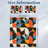 60s Bauhaus Retro Pattern Comforter Set: Queen Size Microfiber Bedding