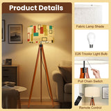 Scandi Retro Tripod Lamp – 60s Inspired Floor Light with Remote LED Control