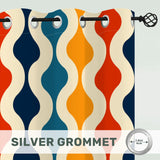 Midcentury Modern Blackout Curtains: 70s Retro Multi Sizes Drapes