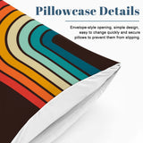 70s Disco Pattern Comforter Set: Retro Midcentury Queen Size Microfiber Bed