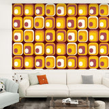 Midcentury Modern Wallpaper – 70s Retro Squares Peel and Stick Mural