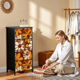 Modern 70s Retro Print Dressers for Smart Storage - Flower Power Design