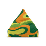 Retro 70s Psychedelic Bean Bag Chair Cover | Cozy Floor Seating 2 Sizes