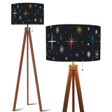 Atomic Wooden Tripod Lamp – 60s Retro Midcentury Modern Floor Light