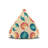 Retro 70s Bean Bag Chair Cover – Midcentury Modern Floor Seat