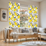 60s Retro Lemon Blackout Curtains: Mediterranean Midcentury Modern Drapes