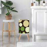 Retro 70s Style Trash Can: Mid-Century Modern Polka Dot Wastebasket