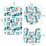 Atomic Cat Retro Midcentury Bath Rug Set | 3-Piece Vibrant 60s Decor