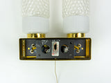 Original 1960s DOUBLE Bubble Glass SCONCE by NEUHAUS Westgermany