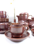 6 x coffee set trio of 1970s THOMAS Germany MIDCENTURY TABLEWARE 'Kiruna braun'