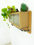1950s KITCHEN WALL CABINET, frosted glass sliding doors