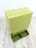 Pale moss green 1970s BATHROOM MEDICINE CABINET with 2 drawers