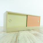 1960s vintage KITCHEN WALL CABINET, interchangable sliding doors sides