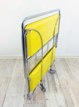 Iconic bright yellow 1970s FOLDABLE SERVING TROLLEY Dinett by Bremshey