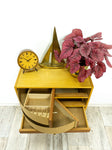 Extraordinary 60s MIDCENTURY swivel drawer storage or SEWING BOX