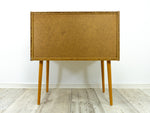 Extraordinary 60s MIDCENTURY swivel drawer storage or SEWING BOX