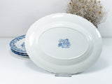 MYOTTS COUNTRY LIFE blue, Fish Plate, Serving Platter, Fine Staffordshire Hand Engraved