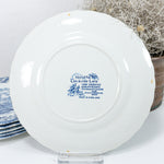 MYOTTS COUNTRY LIFE blue, Set Of 6 Dinner Plates, Staffordshire Dishes England