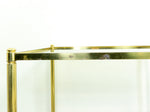 Large Rectangular 80s Vintage Golden Bar CART, two SMOKED GLASS Tiers