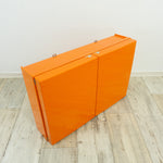 XXL 1970s Italian orange BATHROOM MEDICINE CABINET by Carrara & Matta