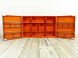 XXL 1970s Italian orange BATHROOM MEDICINE CABINET by Carrara & Matta