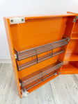 XXL 1970s Italian orange BATHROOM MEDICINE CABINET by Carrara & Matta