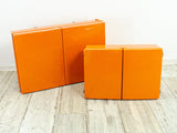 XXL 1970s Italian orange BATHROOM MEDICINE CABINET by Carrara & Matta