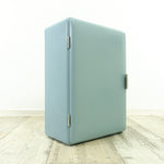 Light Blue  1950s MIDCENTURY DESIGN Medicine Cabinet, one door glass shelves