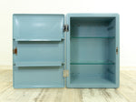 Light Blue  1950s MIDCENTURY DESIGN Medicine Cabinet, one door glass shelves