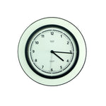 Black White 1990s Radio-Controlled VINTAGE WALL CLOCK by Kienzle, Germany