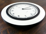 Black White 1990s Radio-Controlled VINTAGE WALL CLOCK by Kienzle, Germany