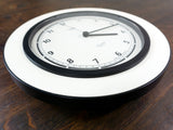 Black White 1990s Radio-Controlled VINTAGE WALL CLOCK by Kienzle, Germany
