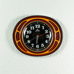 1970s MIDCENTURY Ceramic Battery CLOCK by Meister Anker, Eastgermany GDR