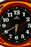1970s MIDCENTURY Ceramic Battery CLOCK by Meister Anker, Eastgermany GDR
