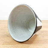 Extraordinary 1960s XL Conical Midcentury CERAMIC PLANTER Black White