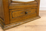 FRENCH Vintage Wooden FACETED MIRROR CABINET, Antique Medicine Cubby