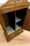 FRENCH Vintage Wooden FACETED MIRROR CABINET, Antique Medicine Cubby